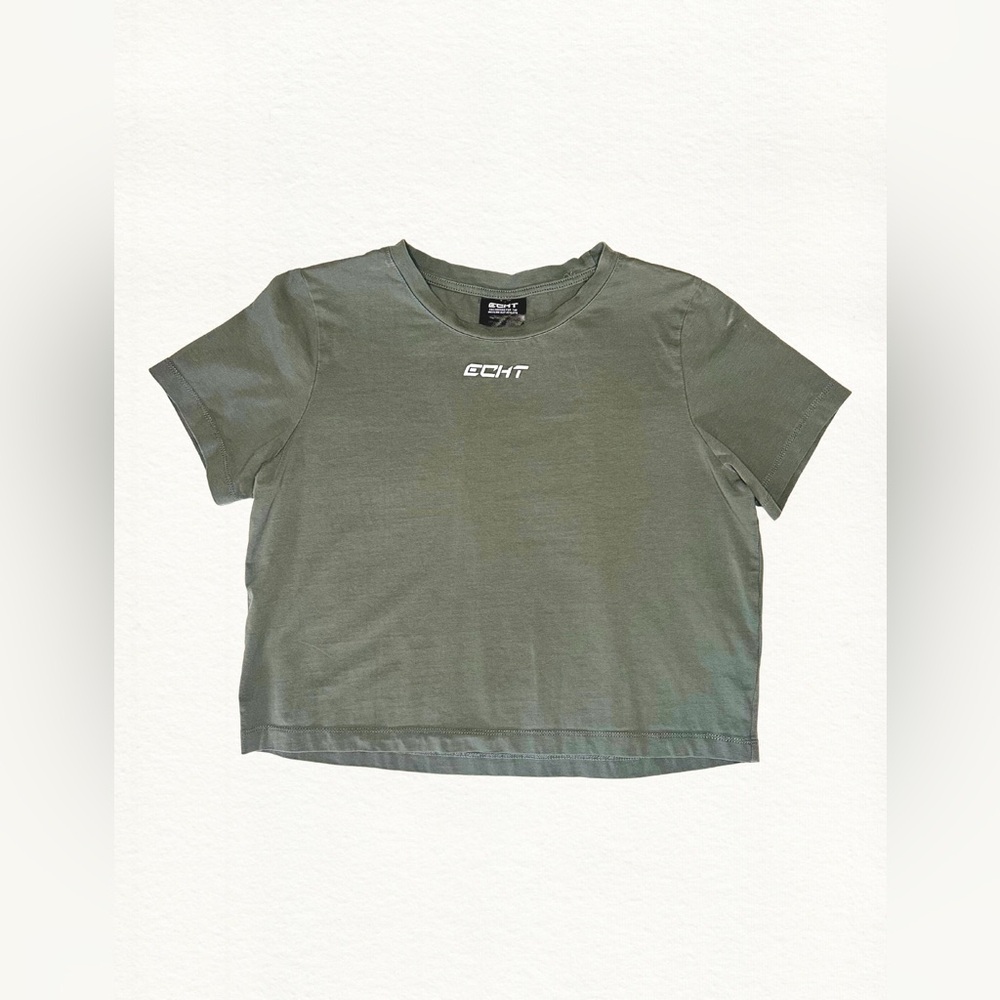 ECHT Sage Green Short Sleeve Top